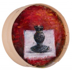Candelă - pictură în ulei pe sită