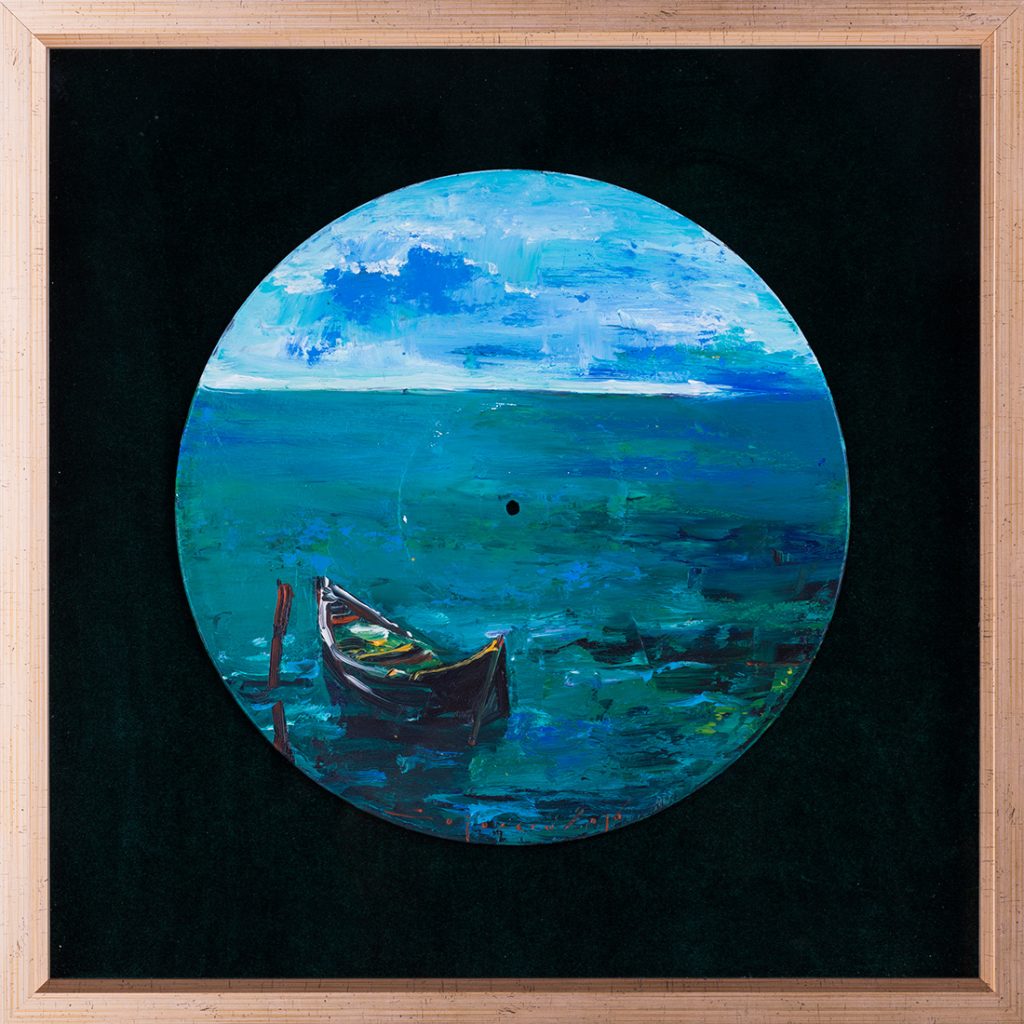Barca - pictură în ulei pe vinil — Iurie Cojocaru