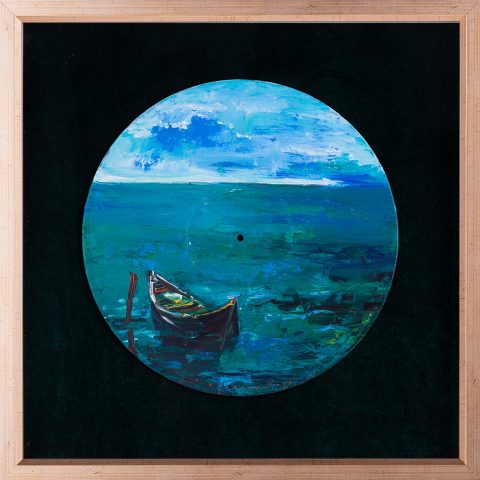 Barca - pictură în ulei pe vinil — Iurie Cojocaru