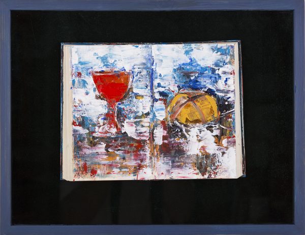 Cina - pictură în ulei pe carte, foița aur — Iurie Cojocaru